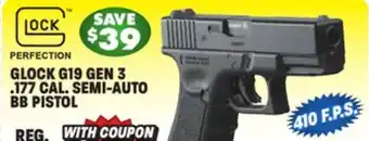 Big 5 Umarex glock g19 gen 3 .177 caliber semi-auto bb pistol offer