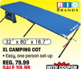 Big 5 Rio gear xl camping cot offer