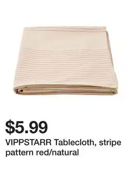 Ikea Vippstarr tablecloth, stripe pattern red/natural offer