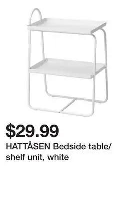 Ikea Hattåsen bedside table/shelf unit, white offer