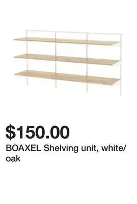 Ikea Boaxel shelving unit, white/oak offer