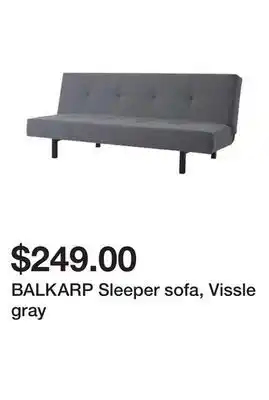 Ikea Balkarp sleeper sofa, vissle gray offer
