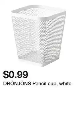 Ikea Drönjöns pencil cup, white offer