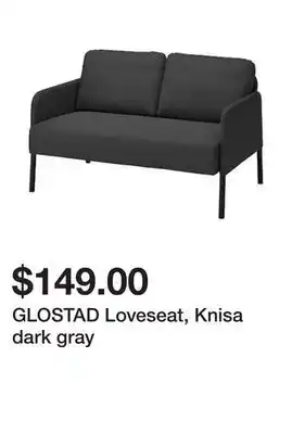 Ikea Glostad loveseat, knisa dark gray offer