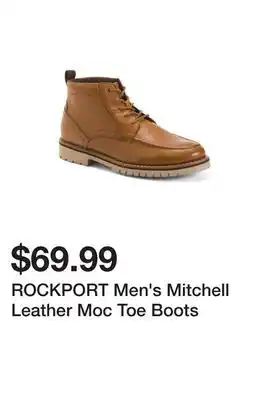 Marshalls Rockport men's mitchell leather moc toe boots offer