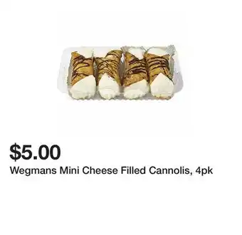 Wegmans Wegmans mini cheese filled cannolis, 4pk offer