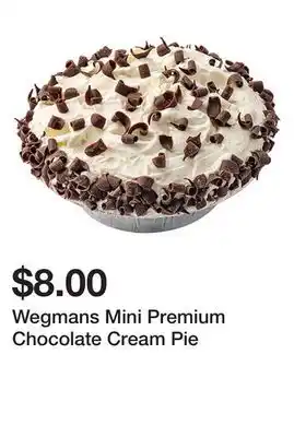 Wegmans Wegmans mini premium chocolate cream pie offer
