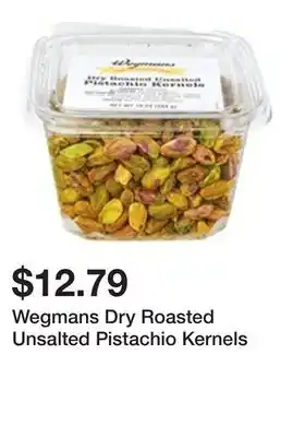 Wegmans Wegmans dry roasted unsalted pistachio kernels offer