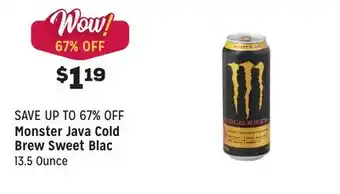 Grocery Outlet Java cold brew sweet blac offer