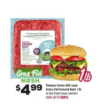 Grocery Outlet Thomas farms 93% lean grass fed ground beef offer
