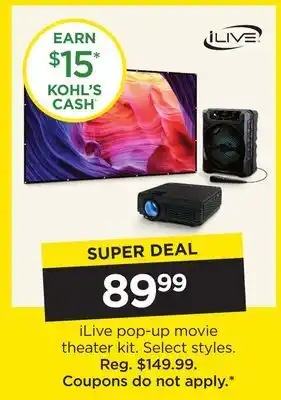 Ilive pop-up movie theater kit