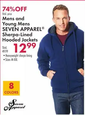 Boscov's Seven apparel sherpa-lined hooded jackets offer