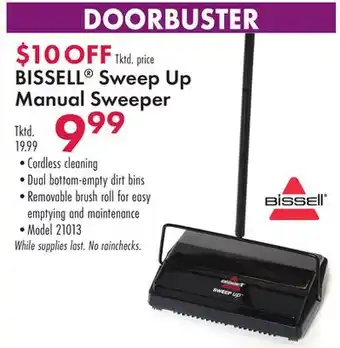 Boscov's Bissell sweep up manual sweeper offer