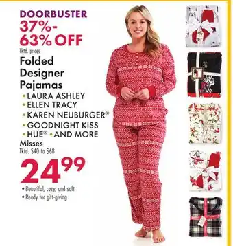 Boscov's Designer pajamas offer
