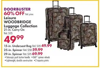 Boscov's Woodbridge luggage collection offer