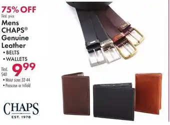 Boscov's Mens chaps genuine leather offer