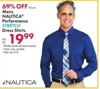 Boscov's Mens nautica performance stretch dress shirts offer