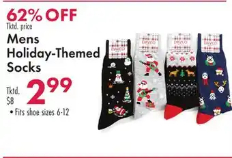 Boscov's Mens holiday-themed socks offer