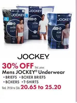 Boscov's Mens jockey underwear offer