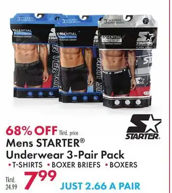 Boscov's Mens starter underwear 3-pair pack offer