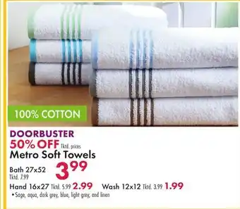 Boscov's Metro soft towels offer