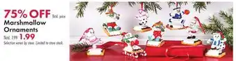 Boscov's Marshmallow ornaments offer