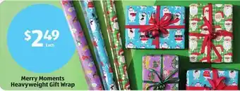 Aldi Merry moments heavyweight gift wrap offer