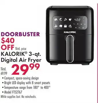 Boscov's Kalorik 3-qt. digital air fryer offer