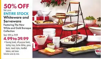 Boscov's Whiteware and serveware offer