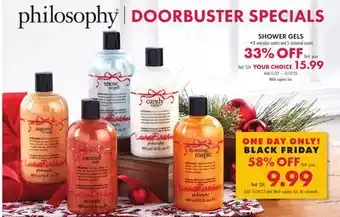 Boscov's Shower gels offer
