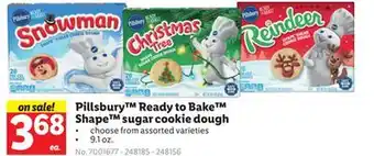 Lidl Pillsbury ready to bake shape sugar cookie dough offer