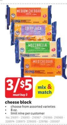 Lidl Cheese block offer