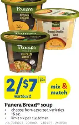 Lidl Panera bread soup offer