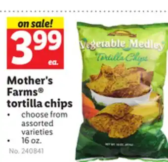 Lidl Mother's farms tortilla chips offer