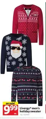 Lidl Livergy men's holiday sweater offer