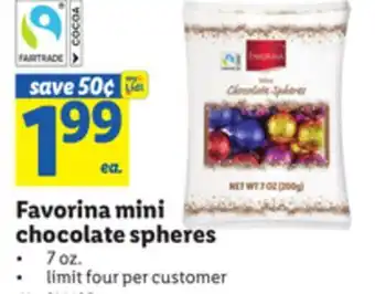 Lidl Favorina mini chocolate spheres offer