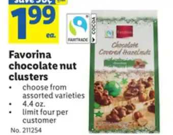 Lidl Favorina chocolate nut clusters offer