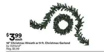Michaels 18 christmas wreath or 9 ft. christmas garland by ashland offer
