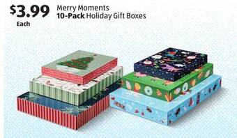 Aldi Merry moments 10-pack holiday gift boxes offer