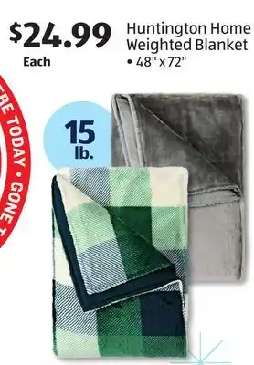 Aldi Huntington home weighted blanket offer