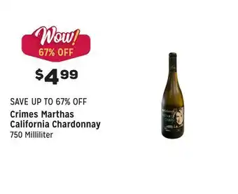 Grocery Outlet California chardonnay offer