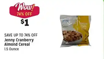 Grocery Outlet Cranberry almond cereal offer