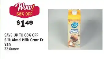 Grocery Outlet Almd milk crmr fr van offer