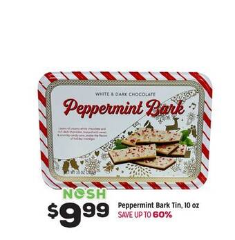 Grocery Outlet Peppermint bark tin offer
