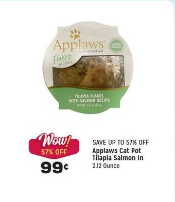 Grocery Outlet Cat pot tilapia salmon in offer