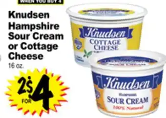 Superior Grocers Knudsen hampshire sour cream or cottage cheese offer