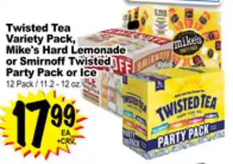 Superior Grocers Twisted tea variety pack, mike's hard lemonade or smirnoff twisted party pack or ice offer