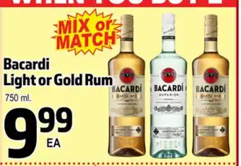 Superior Grocers Bacardi light or gold rum offer
