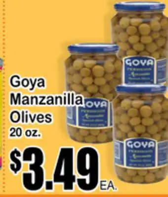 Superior Grocers Goya manzanilla olives offer
