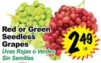 Superior Grocers Red or green seedless grapes offer